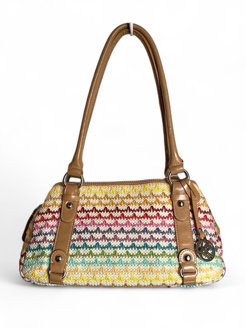 Y2K Rosetti Multicolor Chevron Crochet Shoulder Bag 90s Cottagecore Fairycore